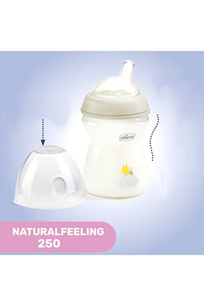 Chicco Natural Feeling Silikon Emzikli Pp Biberon Desenli 250 ml 2 Ay Yeni