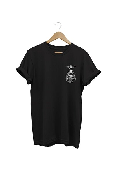 FECCY Tricou imprimat cu buzunar Lighthouse