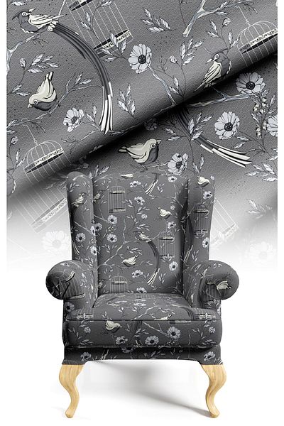 CANİLA Digital Printed Upholstery Sofa Fabric. Cushions, throw pillows, wing chairs Covering. Premium Fabric.