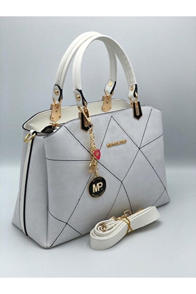 mıchael polo Three Compartment Shiny Lined Hand and Shoulder Bag
