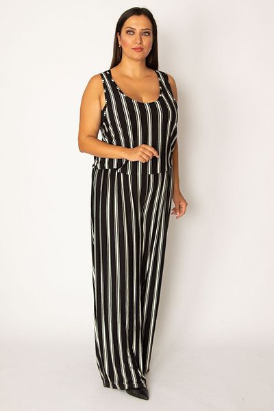 Şans Plus Size Jumpsuit - Black - Regular fit