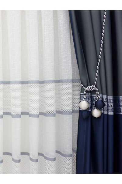 FAONN Modern Sarım 4 Toplu Braçol Kornışe Takmatik Ipli Tavan Perde Aksesuarı Halat Kruvaze Askısı