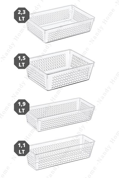 Nandy Home Set of 4 Handy Refrigerator & Cabinet Organizer