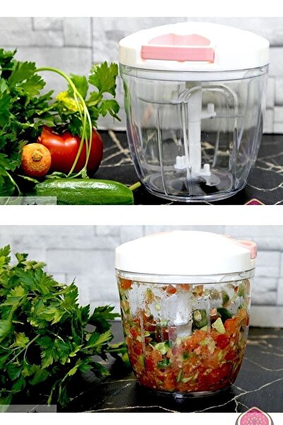 HEYBENİDOLDUR El Rondosu Ipli 5 Bıçaklı Büyük Boy Sebze Doğrayıcı 1000ml (aso...