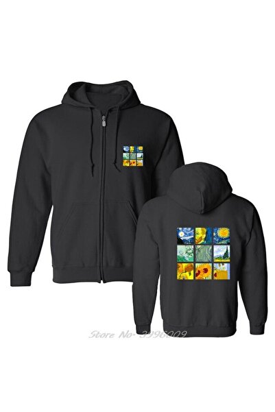 GALASHOP هودي فان جوخ آرت بسحاب