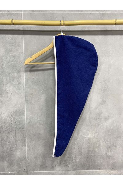 Çeştepe Aday Hair Drying Cap 100% Cotton Navy Blue