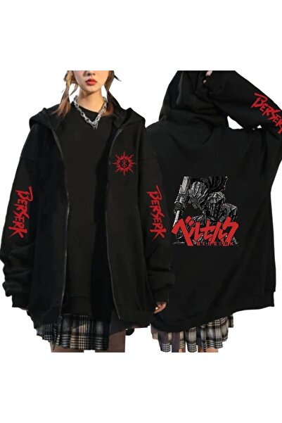 GALASHOP Berserk Anime Fermuarlı Hoodie Model 109