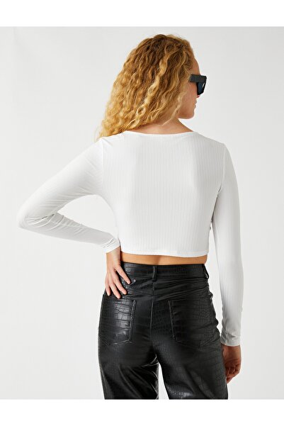 Koton Pulover Crop de damă cu detaliu inel