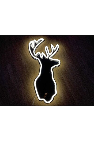 Neon Zone Geyik Dekoratif Renkli Işıklı Duvar Aydınlatması Tablo Tabela