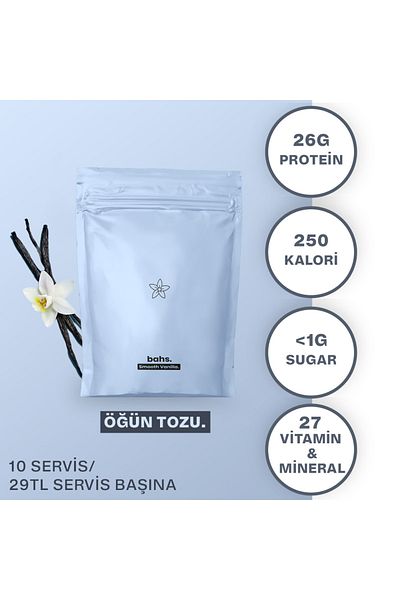 bahs. Smooth Vanilla Protein Food Powder - 600gr, 10 Servings