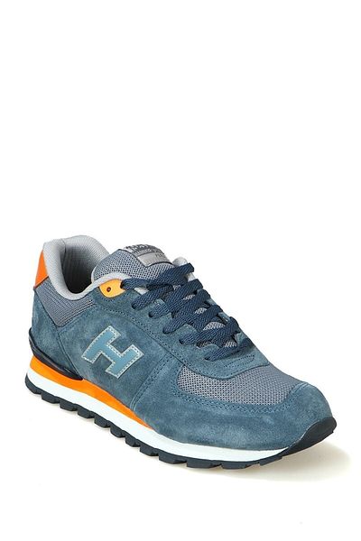 Hammer Jack Peru 10219250 G Denim Blue-orange Sneaker Men's Genuine Leather Sports Shoes