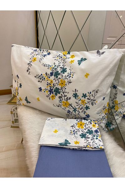 Özcan Ev Tekstil Ranforce Elastic Sheet Pillow Set 100% Cotton