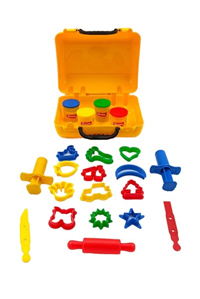 PopŞeker مجموعة صلصال لعب مع حقيبة، 4 ألوان مختلفة 40 جرام. مجموعة صلصال لعب ...