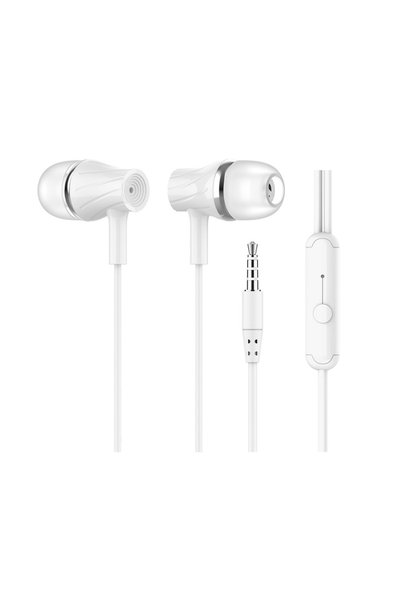 UnDePlus Kulakiçi Silikonlu Er05 3.5mm Jack Kulaklık Beyaz
