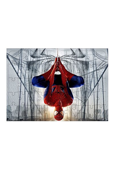 Tablo Mega Ahşap Mdf Puzzle Yapboz Örümcek Adam Köprü 50 Parça 35*50 Cm