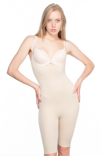 Emay Dikişsiz Seamless Göğsü Açık Askılı Kadın Boydan Korse 2013