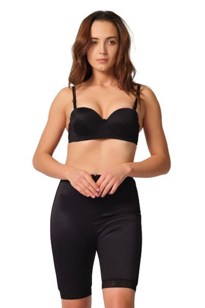 Emay Women's Black Zippered Cuffed Pop-up Corset 2838