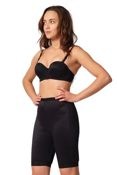 Emay Women's Black Zippered Cuffed Pop-up Corset 2838