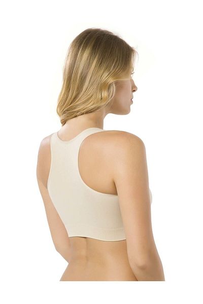 Emay Μπεζ Seamless Seamless Athlete Bustier 4001 - Γυναικεία