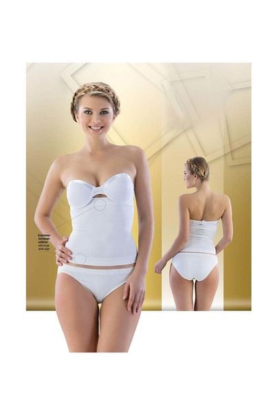 Emay 2010 1 Corset cu talie ergonomică de reducere a mărimii Alb Mărime L-xl
