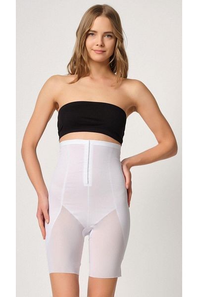 Emay Pregnant Enhancer Pre-Agrafed Tulle Laser Maternity Corset White