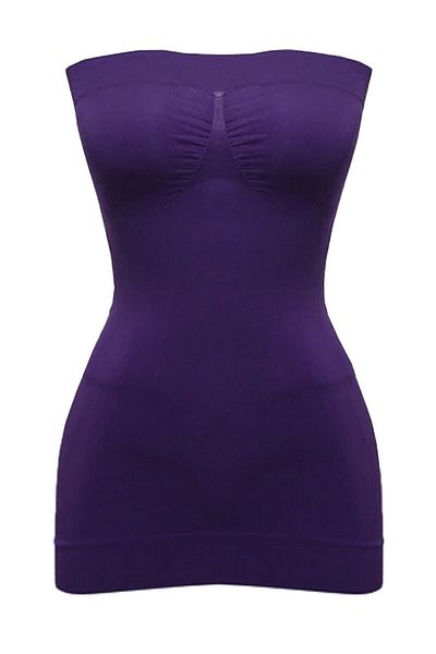 Emay Purple Patterned Strapless Undershirt
