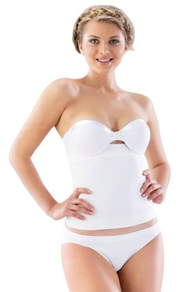 Emay Model 2025 Corset alb fără sudură pentru femei cu două straturi