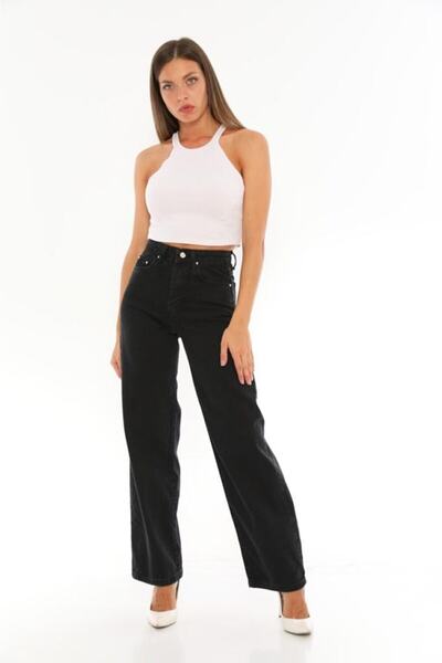 DRC trend Farmerke visokog struka sa detaljem rajsferšlusa, 90's wide leg, pa...