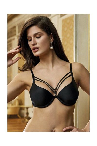 Nurteks Γυναικείο Μαύρο Σουτιέν Push Up Underwire