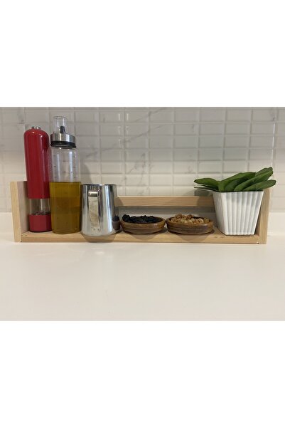 LAURELWOOD Ahşap Tekli Ters Düz Çalışma Odası Banyo Mutfak Rafı Duvar Asma Ap...