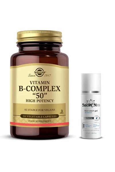 Solgar Vitamin B-complex 50 50 Tablets + 100ml Facial Cleansing Gel - Gift