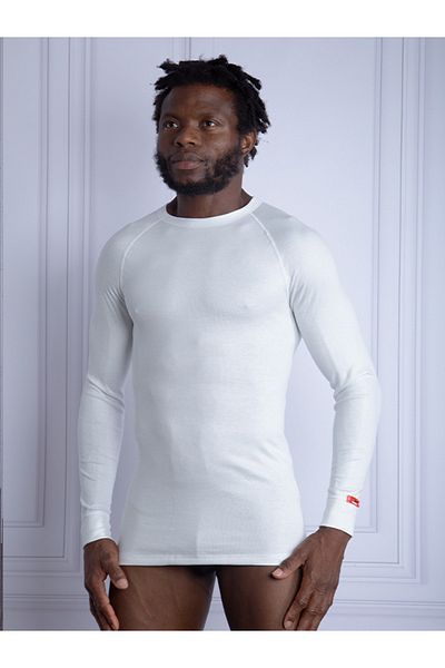 Blackspade 9259 Unisex Λευκός λαιμόκοψη μακρυμάνικο θερμικό
