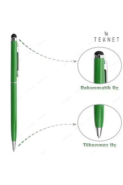 TEKNETSTORE قلم لمس متوافق مع جميع الأجهزة، قلم رسم وكتابة للهاتف اللوحي 2 في 1 مع طرف كروي