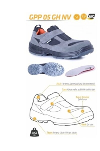 YDS Çelik Burunlu Yazlık Gpp05 Gh Nv Marka