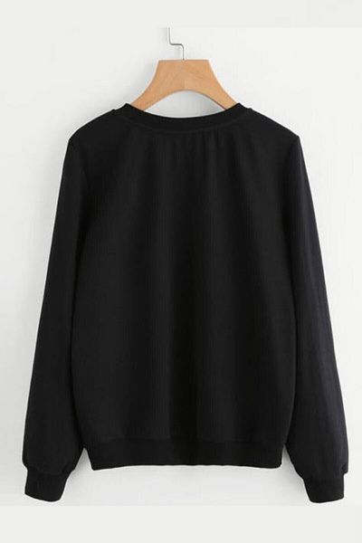 Keywest Hanorac oversize negru cu imprimeu Meov Cat