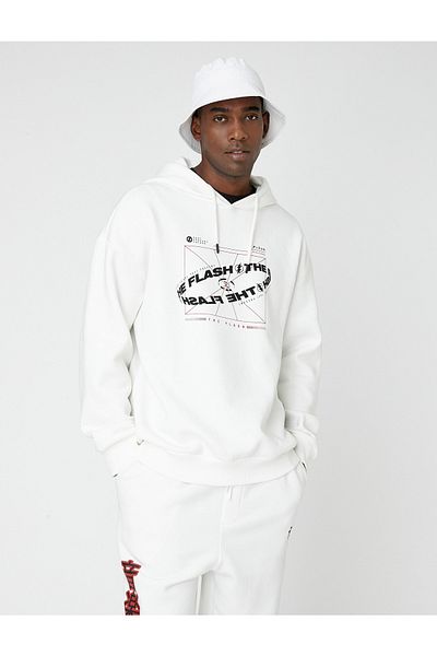 Koton The Flash Hooded Sweatshirt Licensed Printed