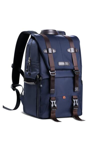 K&F CONCEPT Kemerli "l" Mavi Sırt Çantası (kf13.087)