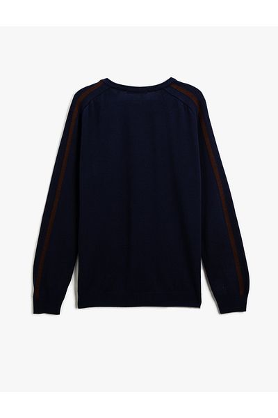 Koton Embroidered Sweater Crew Neck
