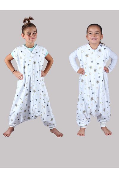 DİDABABY Star Pattern - 100% Cotton Winter Sleeping Bag, 21-24 Degree Room