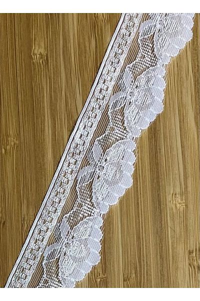 Nazarone Organza Guipure 3cmx4μέτρα. Λευκός.