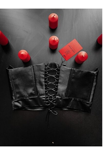 Oment Design Black Belt Corset - Göğüs Altı Korse Büstiyer