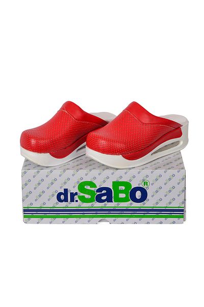 DR SABO شبشب سابو الأصلي، جلد طبيعي أحمر من Airmax