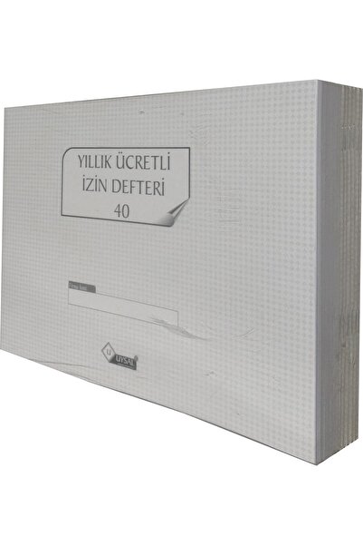 UYSAL Yıllık Ücretli Izin Defteri 40 Yaprak(80 SAYFA) Numaralı 10 Lu Paket Ka...
