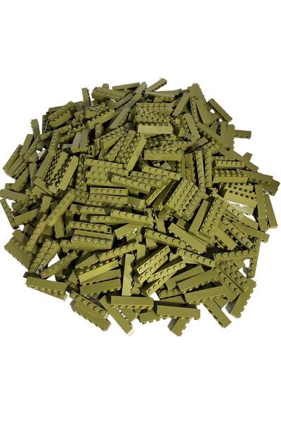 LEGO Orjinal Aksesuar Custom Moc Creator Brick 1 X 6 Tuğla Asker Yeşili 4 Ade...