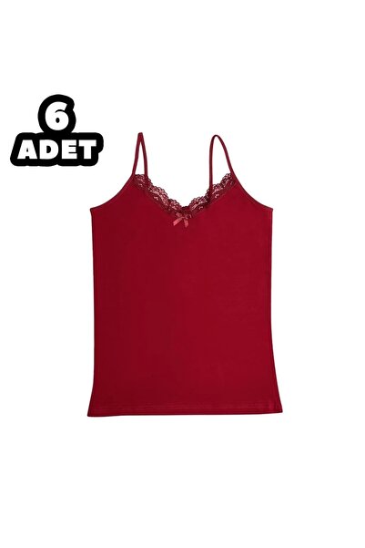 KOTA 6037 Lace Tank Top with String Straps, Pack of 6