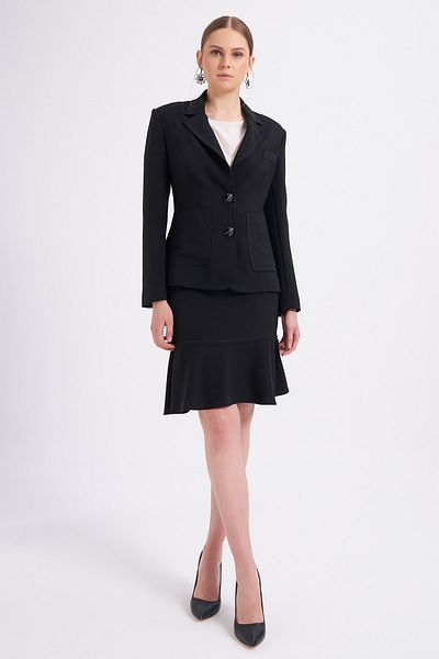 Balizza Double Button Jacket with Stripe Detail on the Back