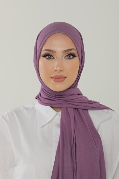 Beyzak Mor Luxury Penye Şal - Kadın Tesettür Jersey Hijab Lycra Shawl
