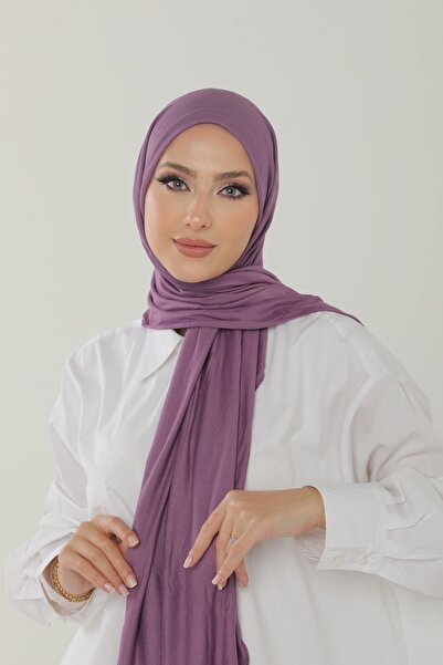 Beyzak Mor Luxury Penye Şal - Kadın Tesettür Jersey Hijab Lycra Shawl
