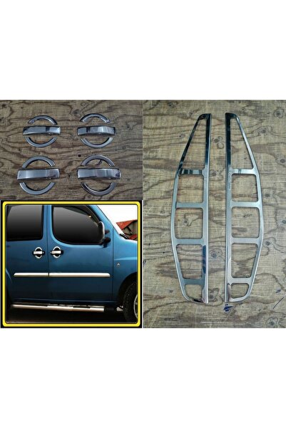 ueskrom Fiat Doblo 2000-2006 Model Krom Yan Kapı Çıtası-kapı Kolu-stop Çerçev...