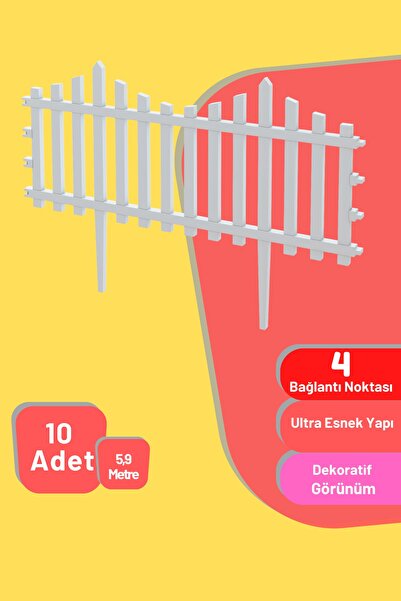 Armarks Dekoratif Bahçe Çiti, Plastik Çit, Peyzaj Çiti, Modern Bahçe Çiti 10 ...